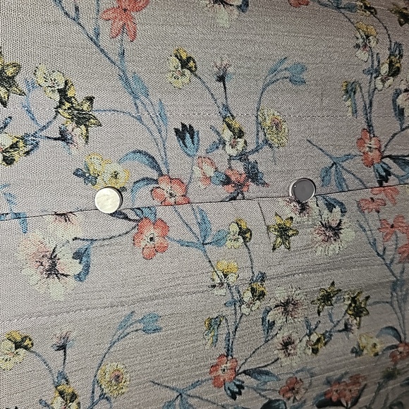 DYLAN RYAN Women Floral Tie Front Blouse Top Tunic Size M Botton Down - Picture 9 of 14